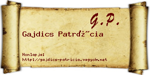 Gajdics Patrícia névjegykártya